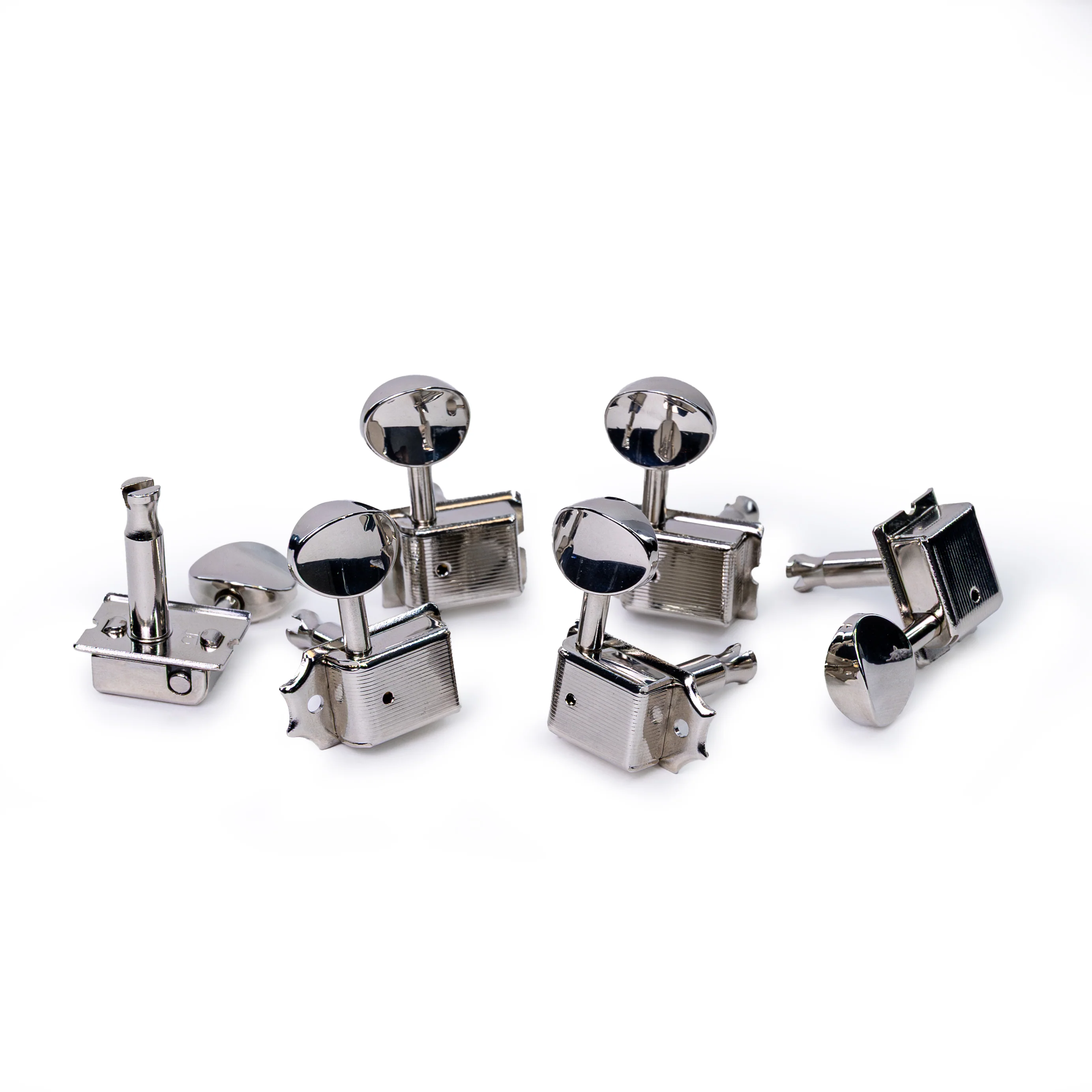 6-In-Line Vintage Style Keys, Nickel - Image 6