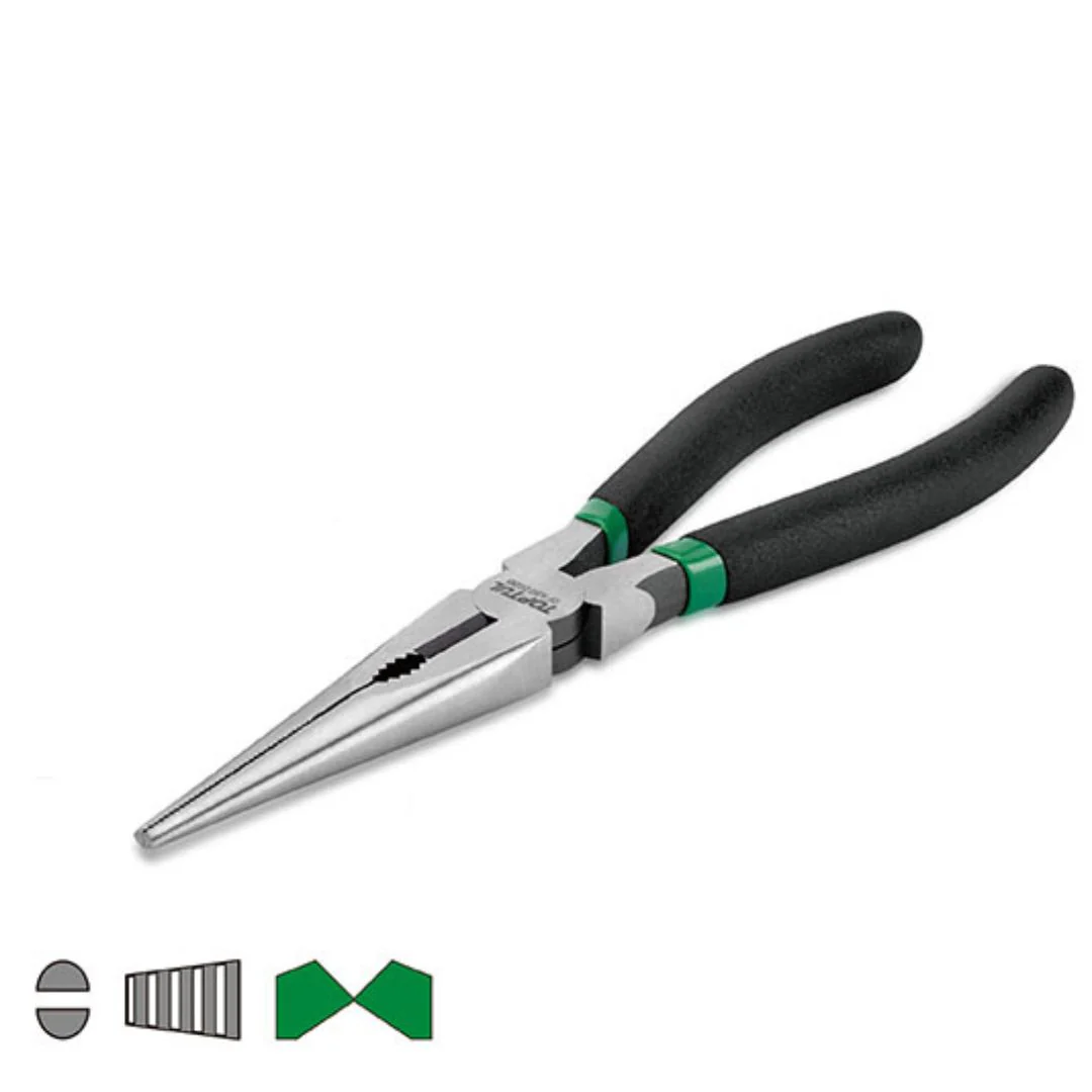 Toptul Needle Nose Pliers with Rubber Grip 8" - Image 2