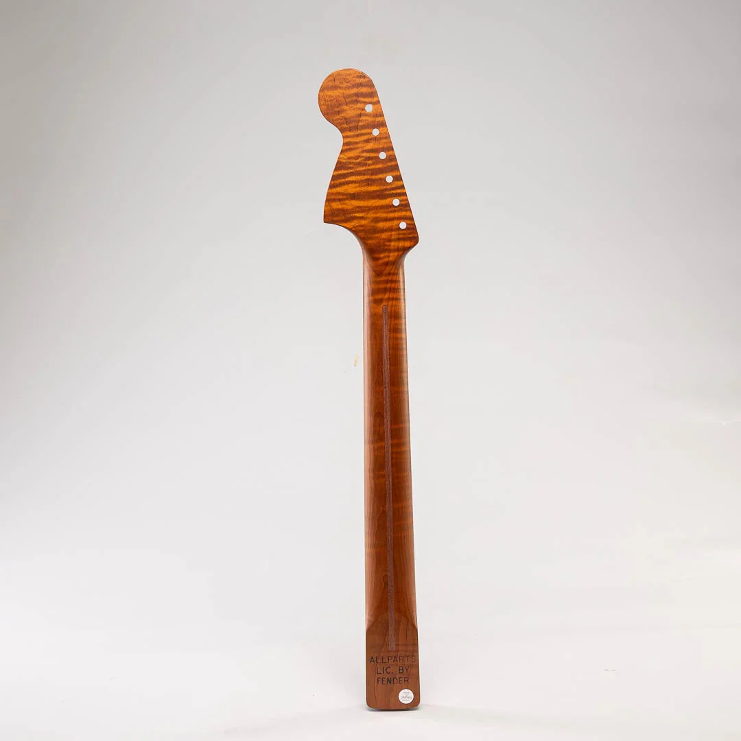 Allparts Select VIN-MOD Replacement Jaguar Neck AAA+ Roasted Flame Maple - Licensed by Fender - Image 3