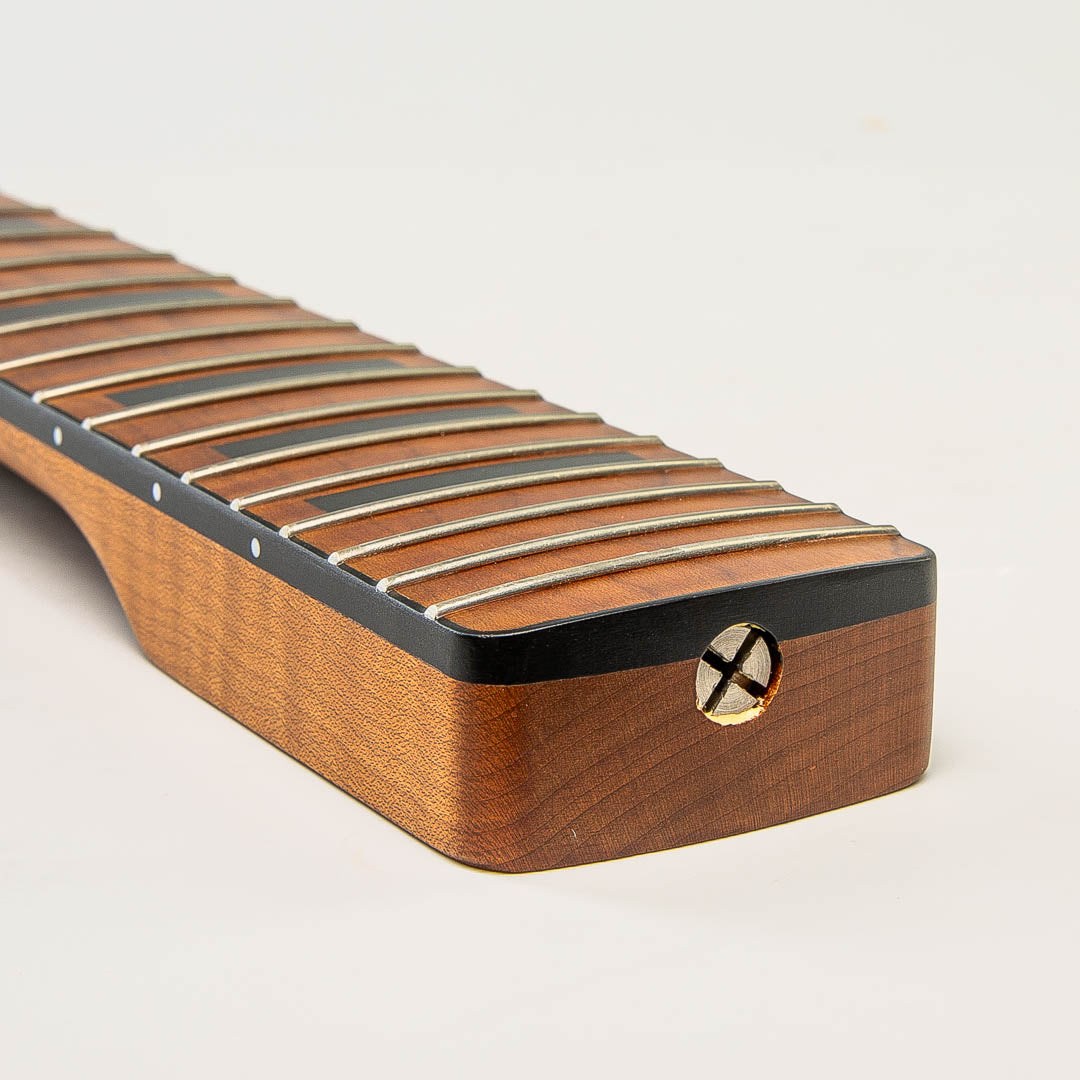 Allparts Select VIN-MOD Replacement Jaguar Neck AAA+ Roasted Flame Maple - Licensed by Fender - Image 5