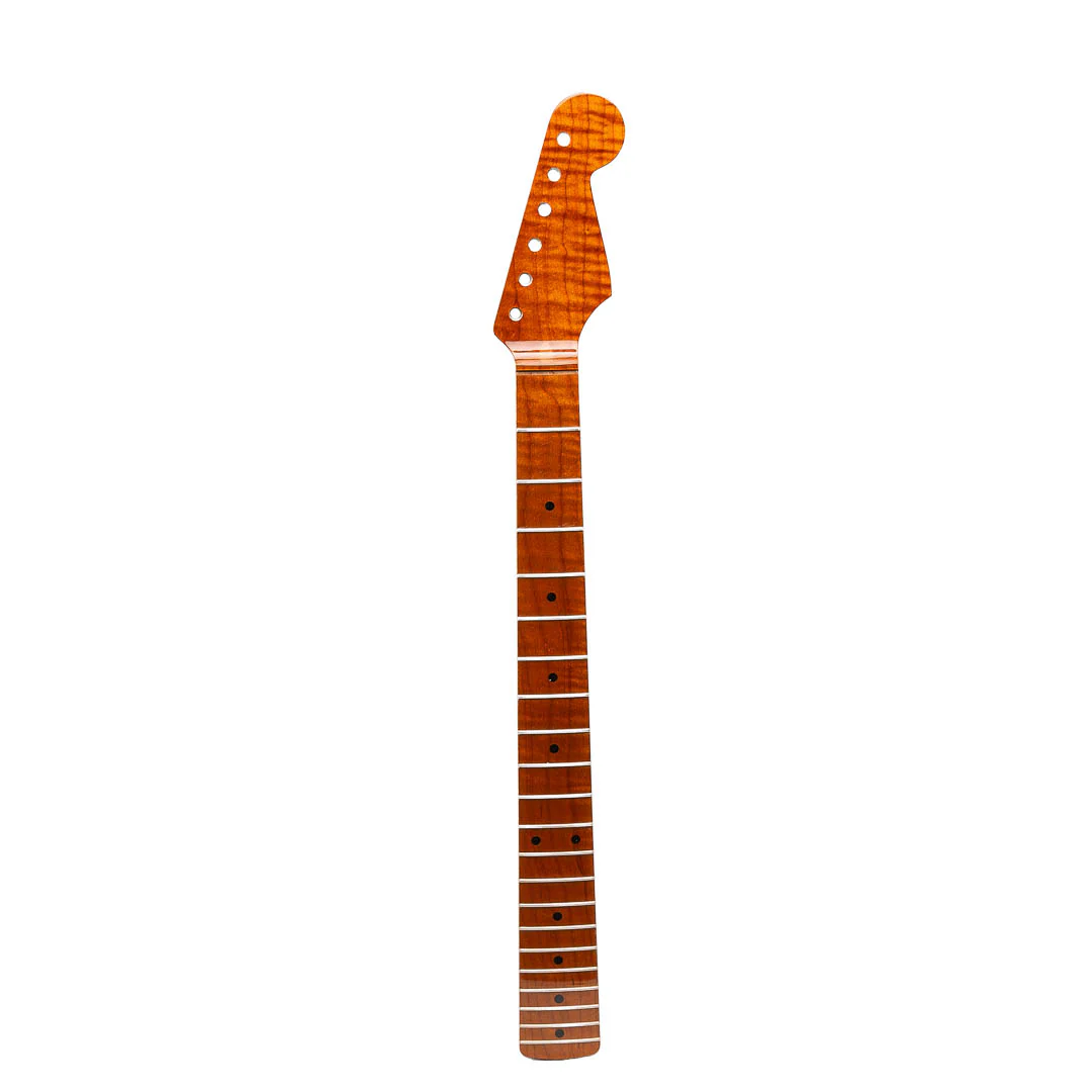 Allparts Select VIN-MOD Compound Radius Replacement Strat Neck AAA+ Roasted Flame Maple - Licensed by Fender - Image 2