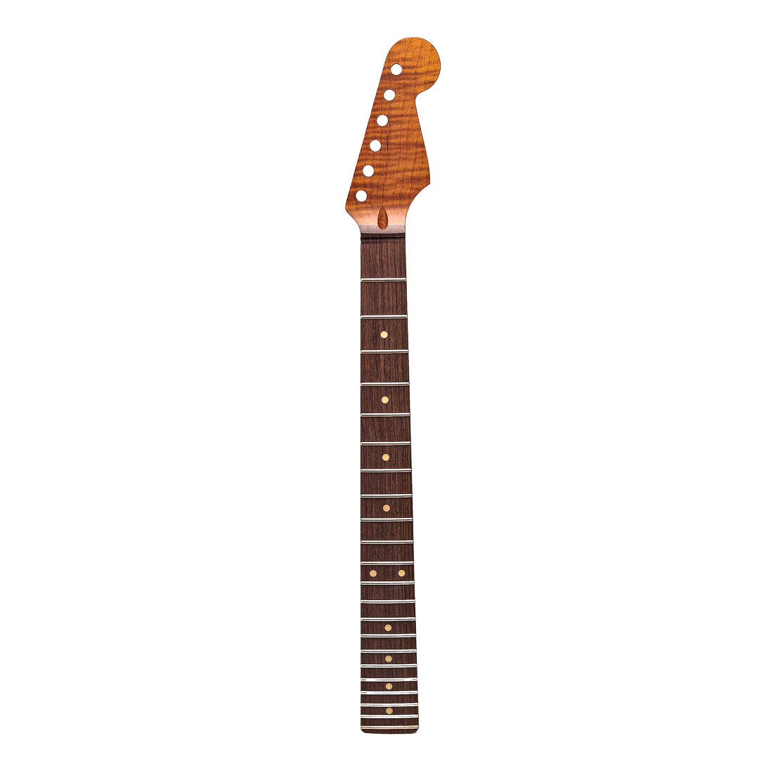 Allparts Select Ultra Mod Replacement Strat Neck AAA+ Roasted Flame Maple with Rosewood FB - Licensed by Fender - Image 2