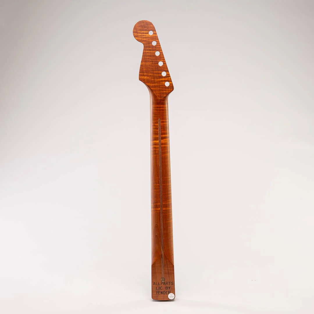 Allparts Select Ultra Mod Replacement Strat Neck AAA+ Roasted Flame Maple with Rosewood FB - Licensed by Fender - Image 3