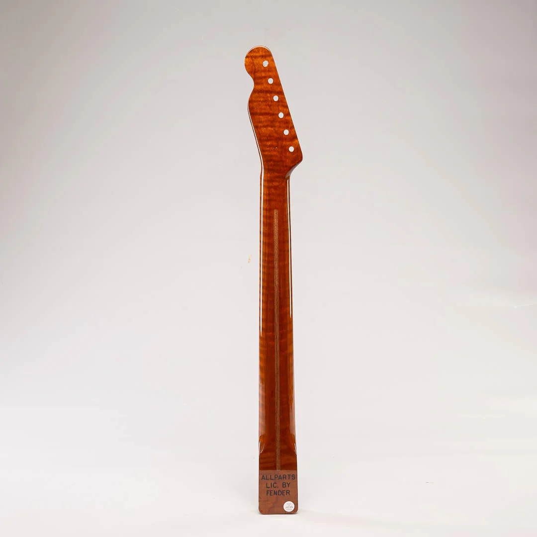 Allparts Select VIN-MOD Compound Radius Replacement Tele Neck AAA+ Roasted Flame Maple - Licensed by Fender - Image 3