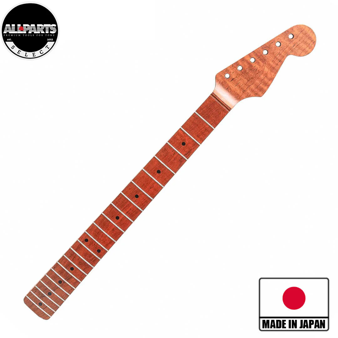 Allparts Select "50s U" Vintage Replacement Strat Neck AAA+ Roasted Flame Maple - Licensed by Fender