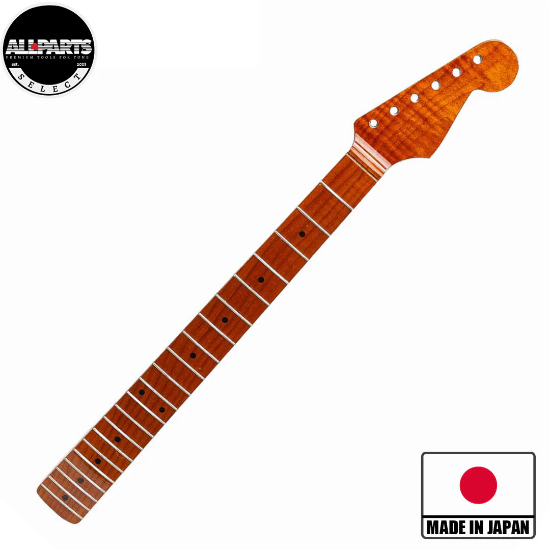 Allparts Select VIN-MOD Compound Radius Replacement Strat Neck Roasted Maple - Licensed by Fender