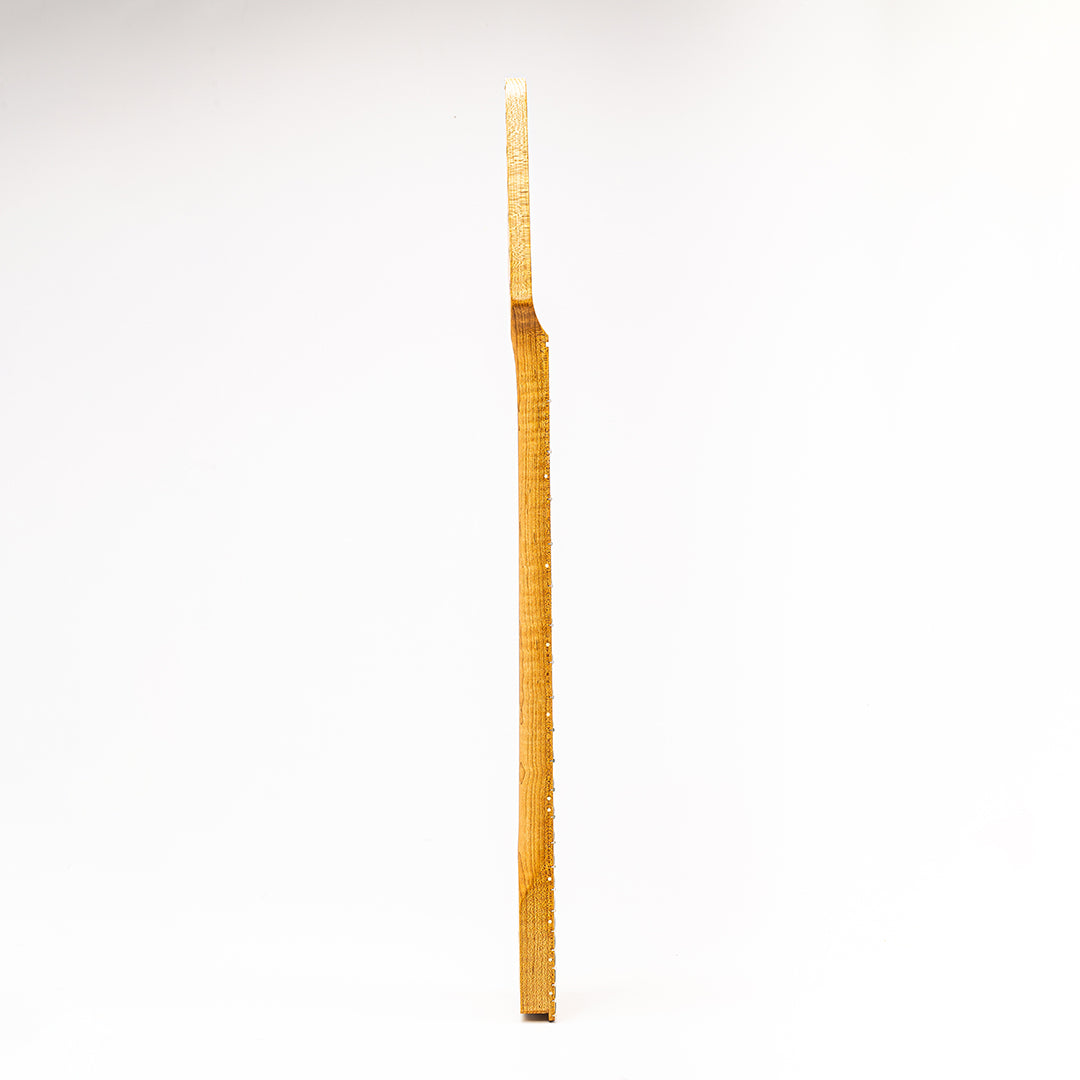 Allparts Select "Licensed by Fender®" AAA+ Roasted Flame Maple "Ultra-MOD" Replacement Neck for Stratocaster® - Unfinished - 12"-16" Compound Radius Maple Fretboard - Image 5