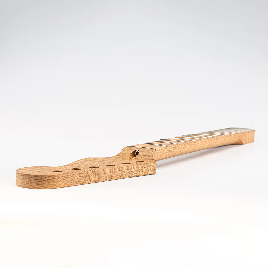 Allparts Select "Licensed by Fender®" AAA+ Roasted Flame Maple "Ultra-MOD" Replacement Neck for Stratocaster® - Unfinished - 12"-16" Compound Radius Maple Fretboard - Image 7