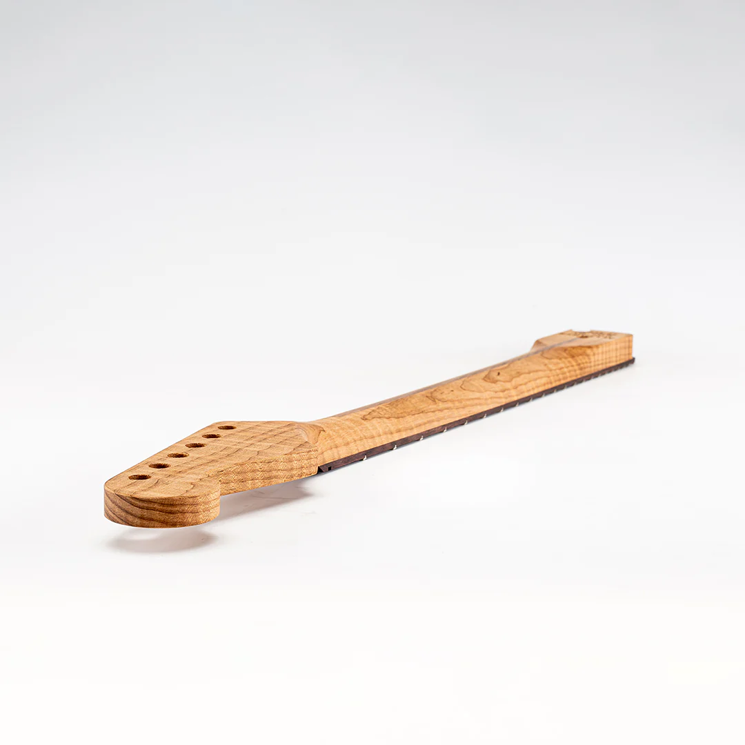 Allparts Select "Licensed by Fender®" AAA+ Roasted Flame Maple "Ultra-MOD" Replacement Neck for Stratocaster® - Unfinished - 12"-16" Compound Radius Rosewood Fretboard - Image 13