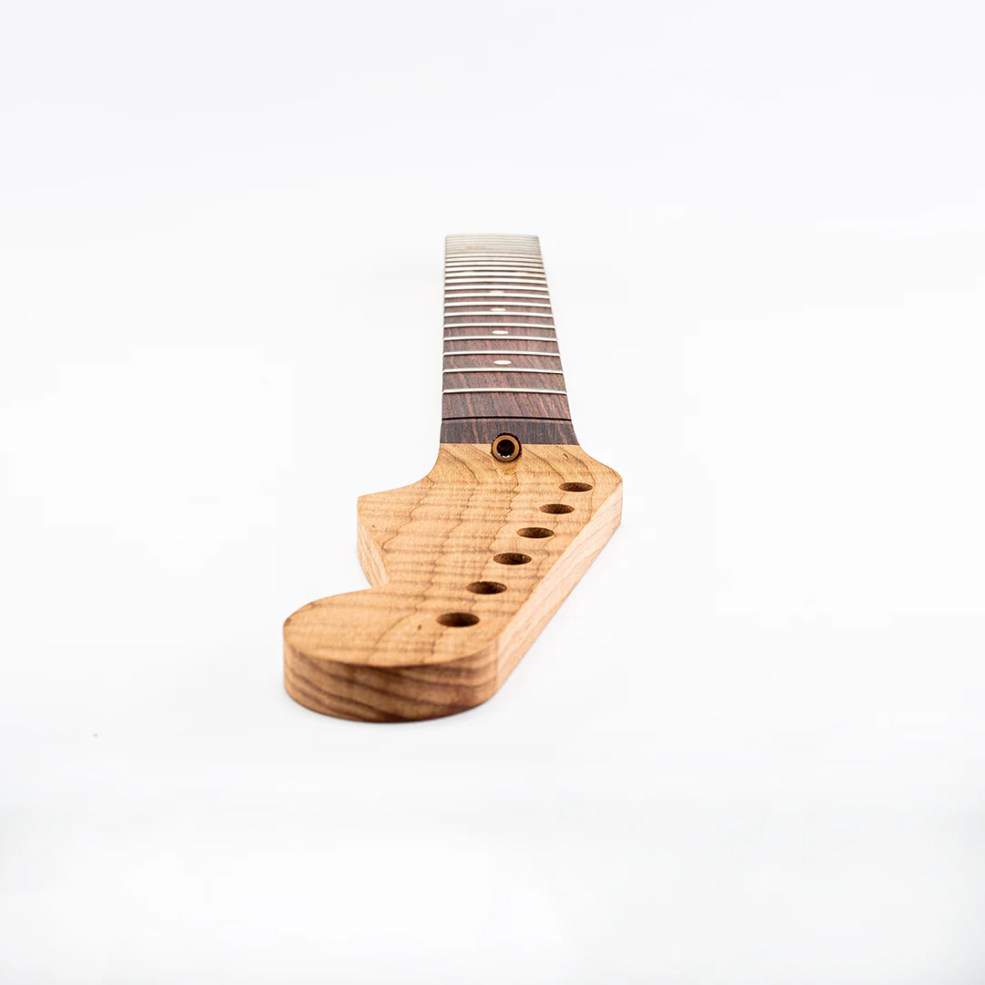 Allparts Select "Licensed by Fender®" AAA+ Roasted Flame Maple "Ultra-MOD" Replacement Neck for Stratocaster® - Unfinished - 12"-16" Compound Radius Rosewood Fretboard - Image 6