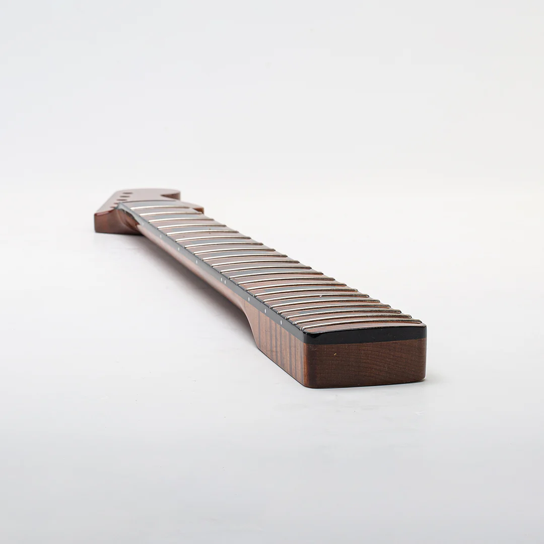 Allparts Select "Licensed by Fender®" AAA+ Roasted Flame Maple "VIN-MOD" Deluxe Replacement Neck for Jazzmaster® - Poly Finish - Bound with Block Inlays - Image 15