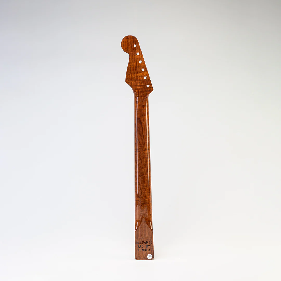 Allparts Select "Licensed by Fender®" AAA+ Roasted Flame Maple "VIN-MOD" Deluxe Replacement Neck for Stratocaster® - Nitro Finish - Bound Fretboard - Image 3