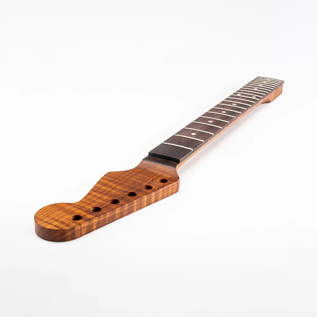 Allparts Select "Licensed by Fender®" AAA+ Roasted Flame Maple "VIN-MOD" Replacement Neck for Stratocaster® - Thin Poly Finish - 12" Radius Rosewood Fretboard - Floyd Nut Slot - Image 10