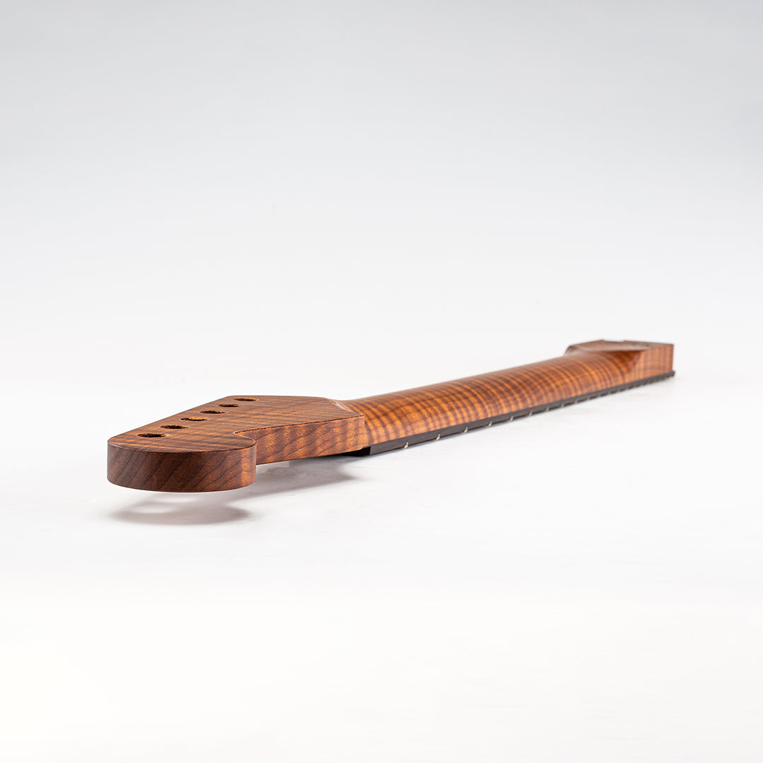 Allparts Select "Licensed by Fender®" AAA+ Roasted Flame Maple "VIN-MOD" Replacement Neck for Stratocaster® - Thin Poly Finish - 12" Radius Rosewood Fretboard - Floyd Nut Slot - Image 16