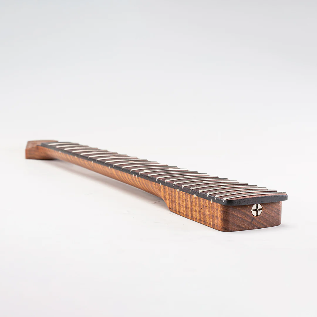 Allparts Select "Licensed by Fender®" AAA+ Roasted Flame Maple "VIN-MOD" Replacement Neck for Stratocaster® - Thin Poly Finish - 12" Radius Rosewood Fretboard - Floyd Nut Slot - Image 7