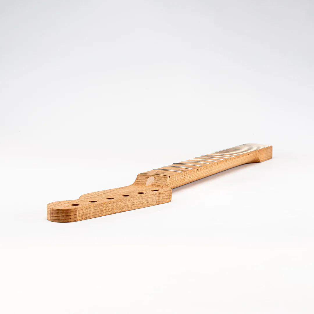 Allparts Select "Licensed by Fender®" AAA+ Roasted Flame Maple "VIN-MOD" Replacement Neck for Telecaster® - Unfinished - Chunky C Shape - Image 10