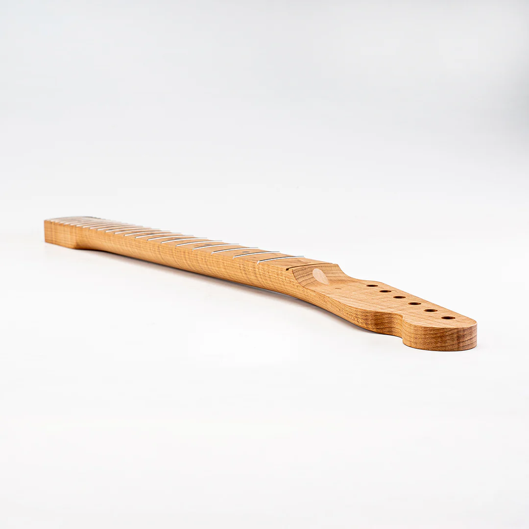 Allparts Select "Licensed by Fender®" AAA+ Roasted Flame Maple "VIN-MOD" Replacement Neck for Telecaster® - Unfinished - Chunky C Shape - Image 11