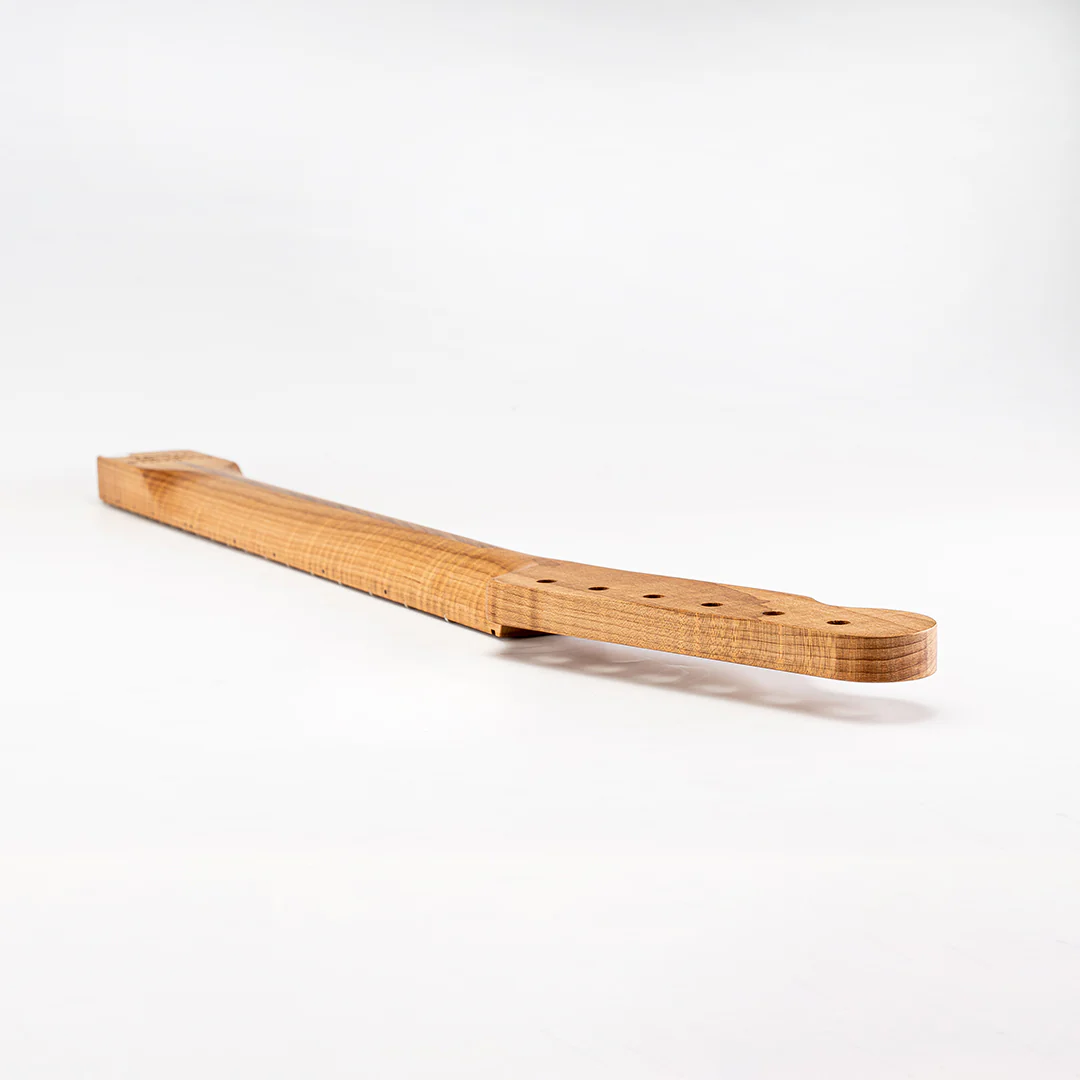 Allparts Select "Licensed by Fender®" AAA+ Roasted Flame Maple "VIN-MOD" Replacement Neck for Telecaster® - Unfinished - Chunky C Shape - Image 12