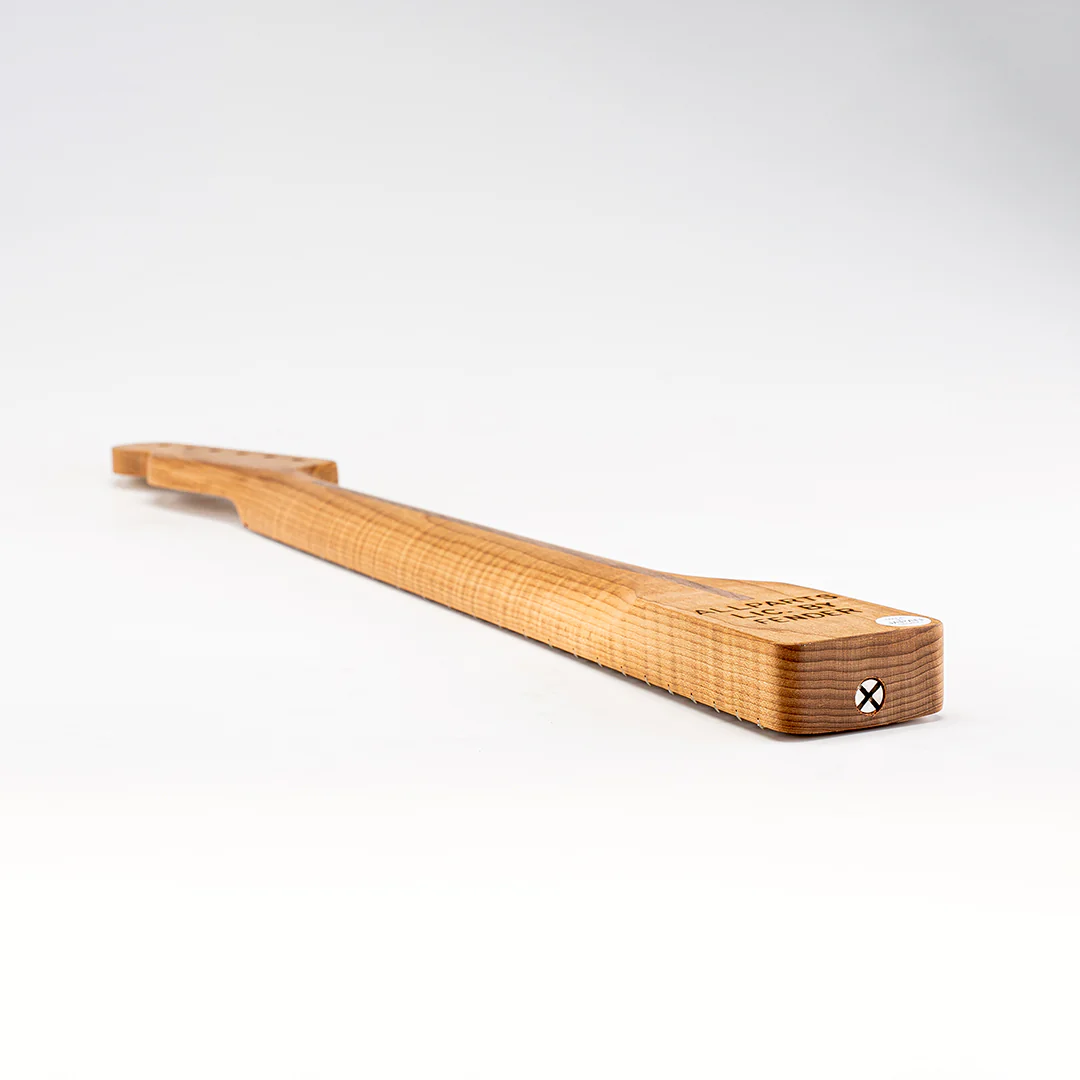 Allparts Select "Licensed by Fender®" AAA+ Roasted Flame Maple "VIN-MOD" Replacement Neck for Telecaster® - Unfinished - Chunky C Shape - Image 7