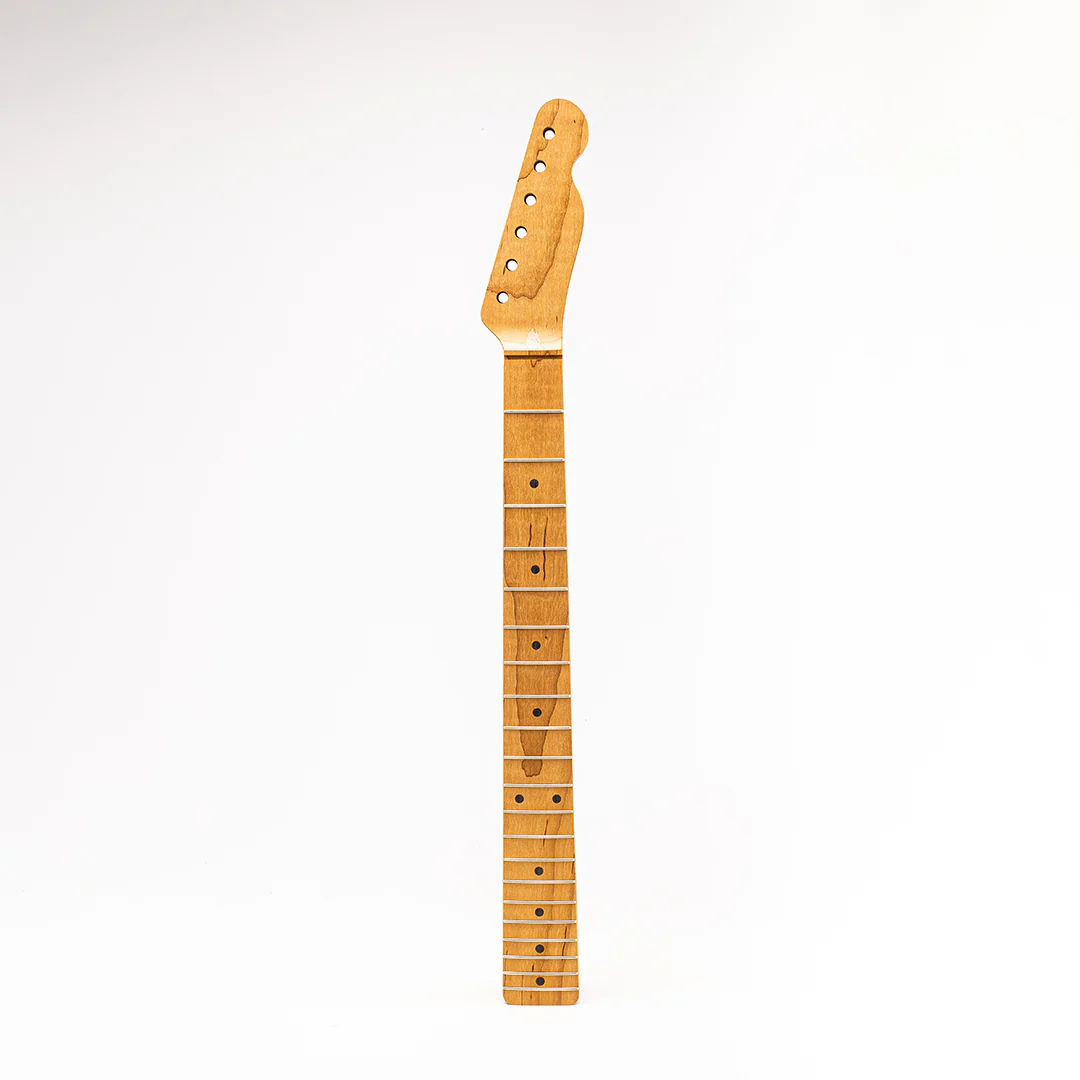 Allparts Select "Licensed by Fender®" AAA+ Roasted Flame Maple "VIN-MOD" Replacement Neck for Telecaster® - Unfinished - Soft V Shape - Image 2