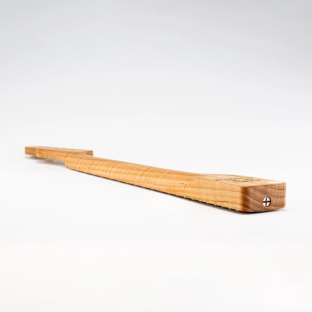 Allparts Select "Licensed by Fender®" AAA+ Roasted Flame Maple "VIN-MOD" Replacement Neck for Telecaster® - Unfinished - Soft V Shape - Image 8