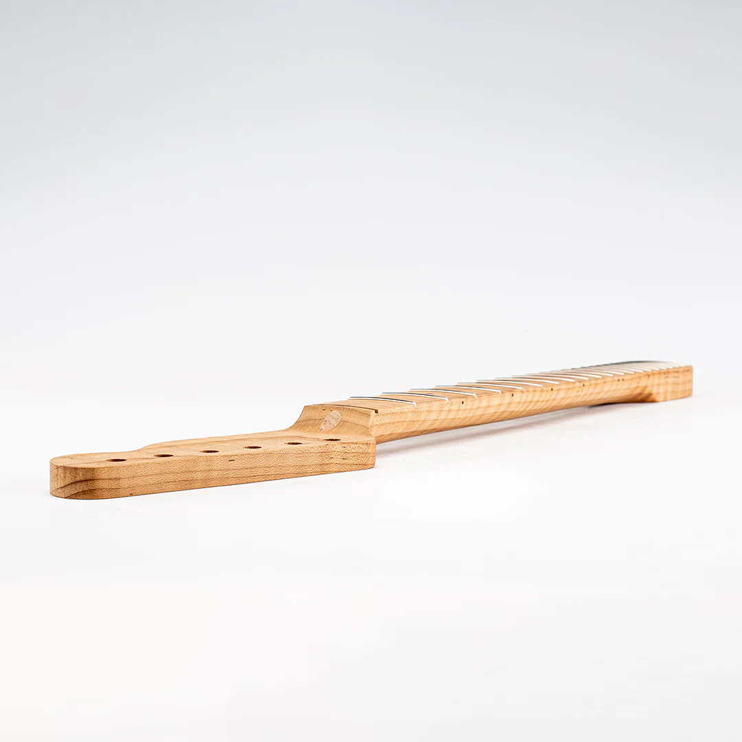 Allparts Select "Licensed by Fender®" AAA+ Roasted Flame Maple "VIN-MOD" Replacement Neck for Telecaster® - Unfinished - Soft V Shape - Image 9
