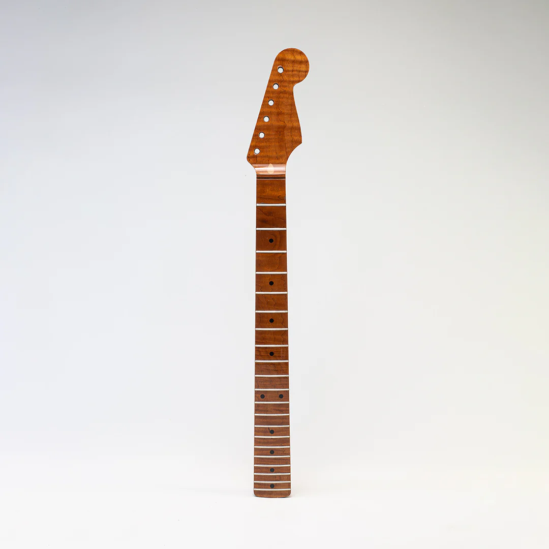 Allparts Select "Licensed by Fender®" AAA+ Roasted Flame Maple Vintage Spec Replacement Neck for Stratocaster® - Nitro Finish - Soft V Shape - Image 2
