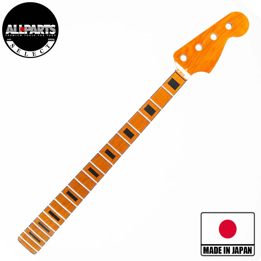 Allparts Select Tribute Series "Tom Sawyer" Replacement Jazz Bass Neck Roasted Maple - Licensed by Fender