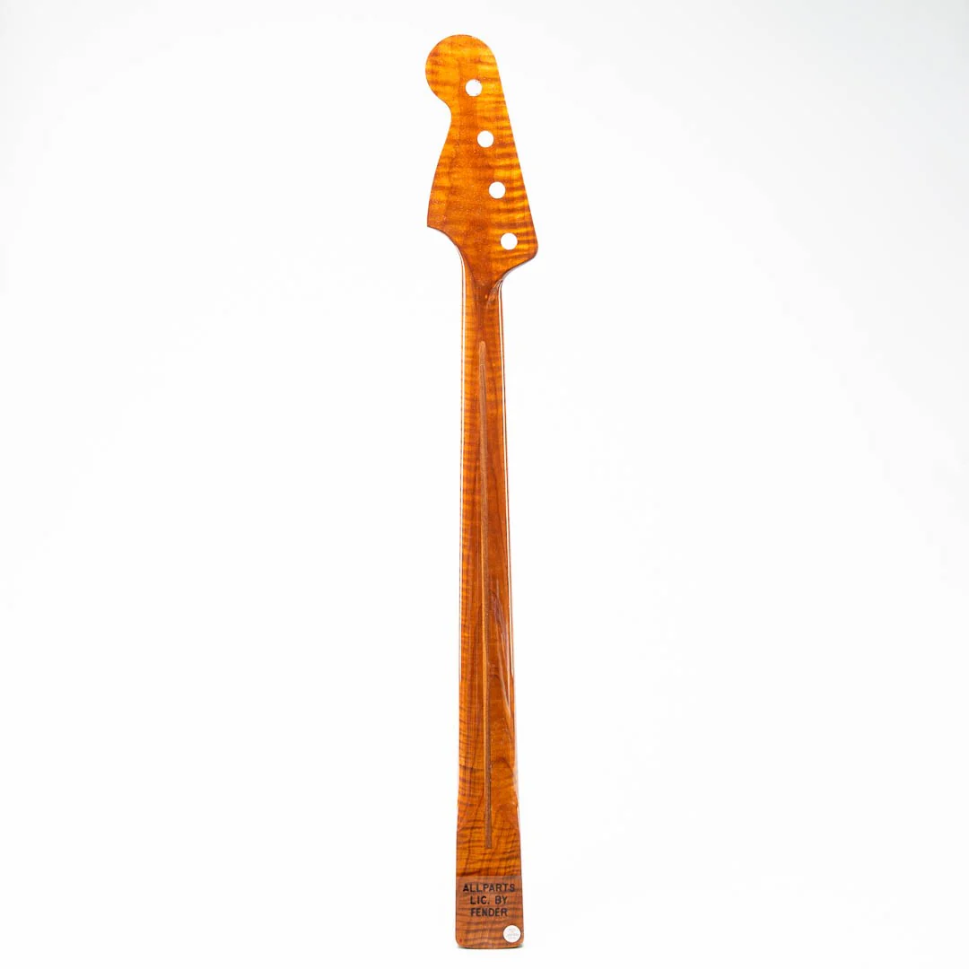 Allparts Select Tribute Series "Tom Sawyer" Replacement Jazz Bass Neck AAA+ Roasted Flame Maple - Licensed by Fender - Image 3