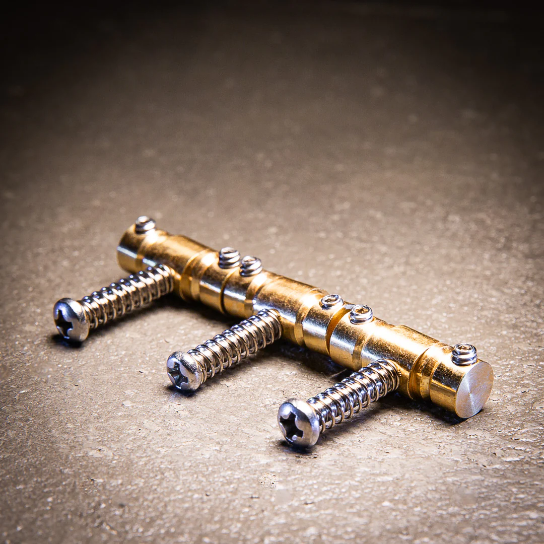 Advanced Plating Compensated Telecaster® Brass Saddles (set of 3) - Image 2