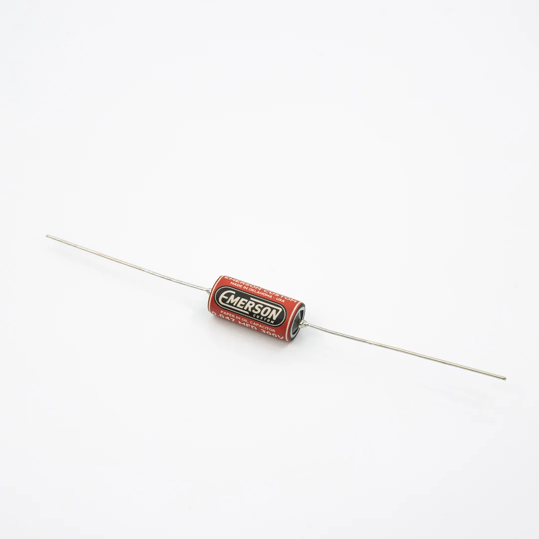 Emerson Custom Paper-in-Oil Capacitors - 0.047uf, Red & Cream