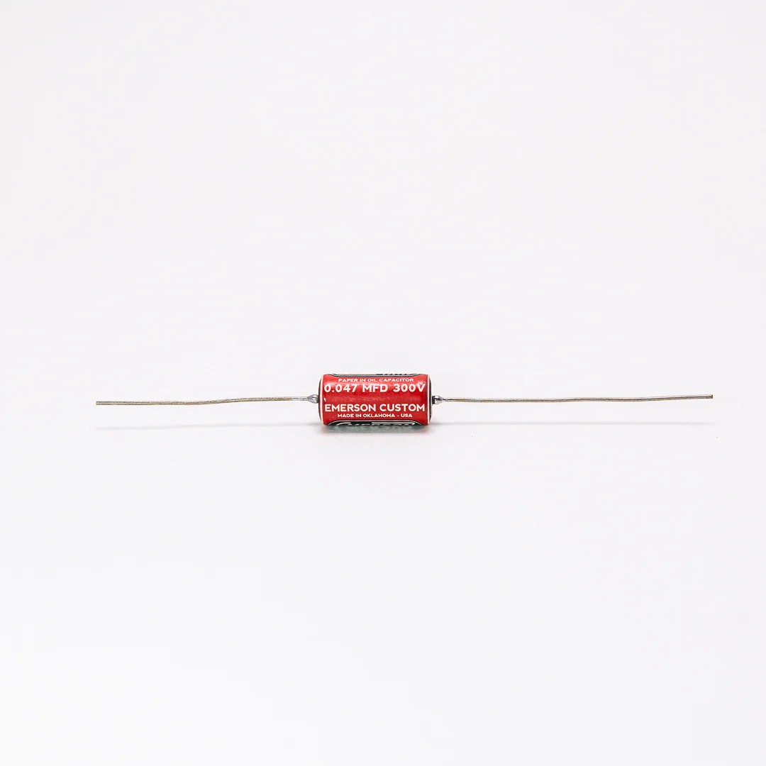 Emerson Custom Paper-in-Oil Capacitors - 0.047uf, Red & Cream - Image 2