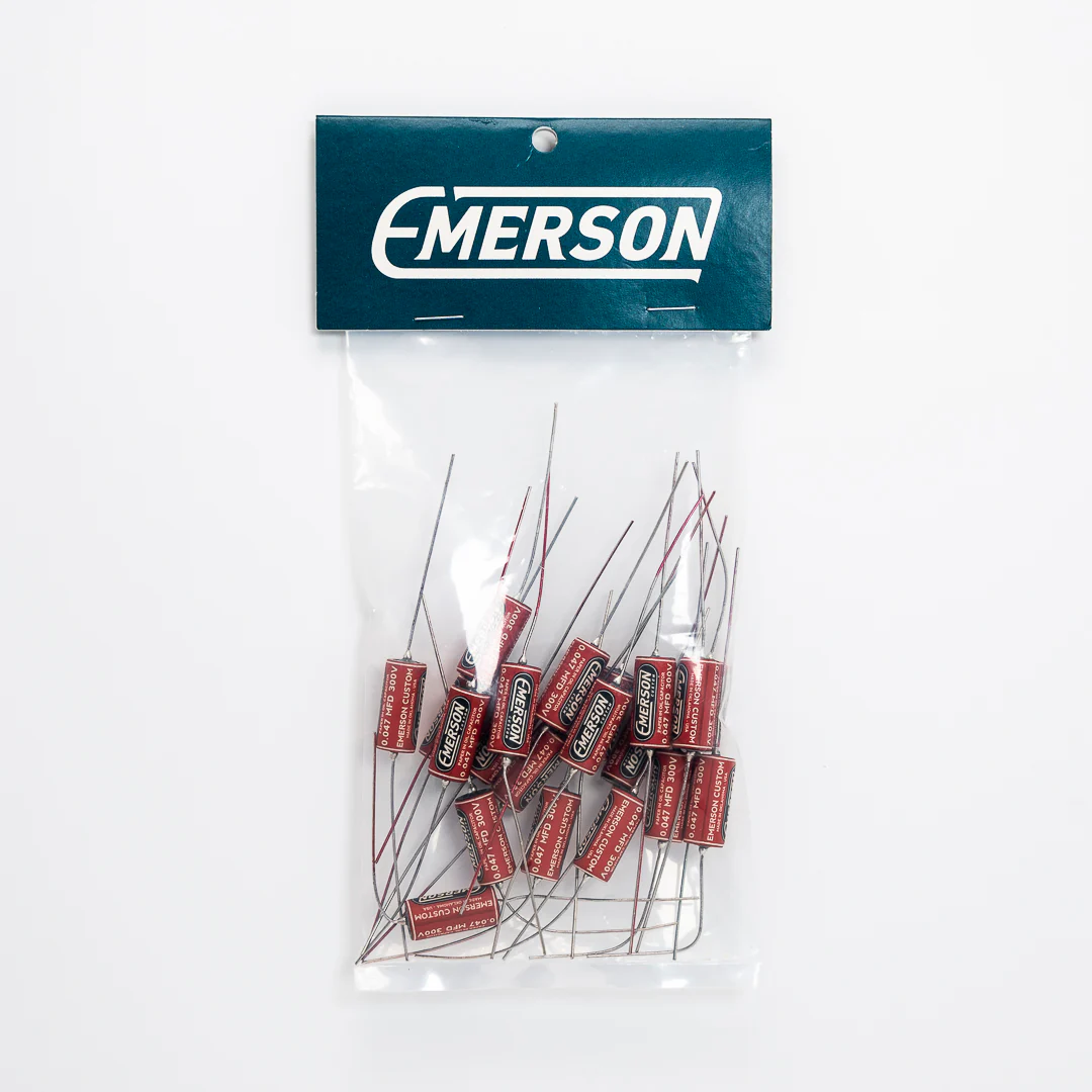 Emerson Custom Paper-in-Oil Capacitors - 0.047uf, Red & Cream - Image 4