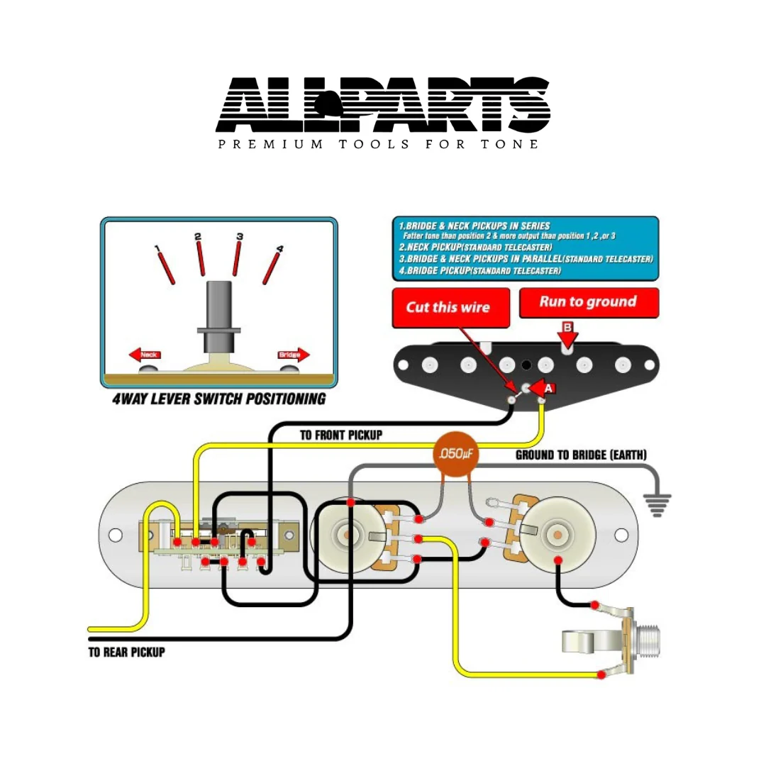 Allparts Wiring Kit for Telecaster 4-Way Switch - Image 2