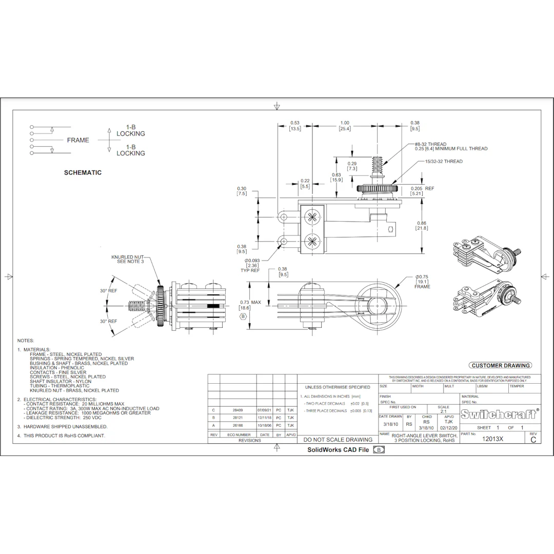 EP-4365-000 Switchcraft Right Angle Toggle - Image 5
