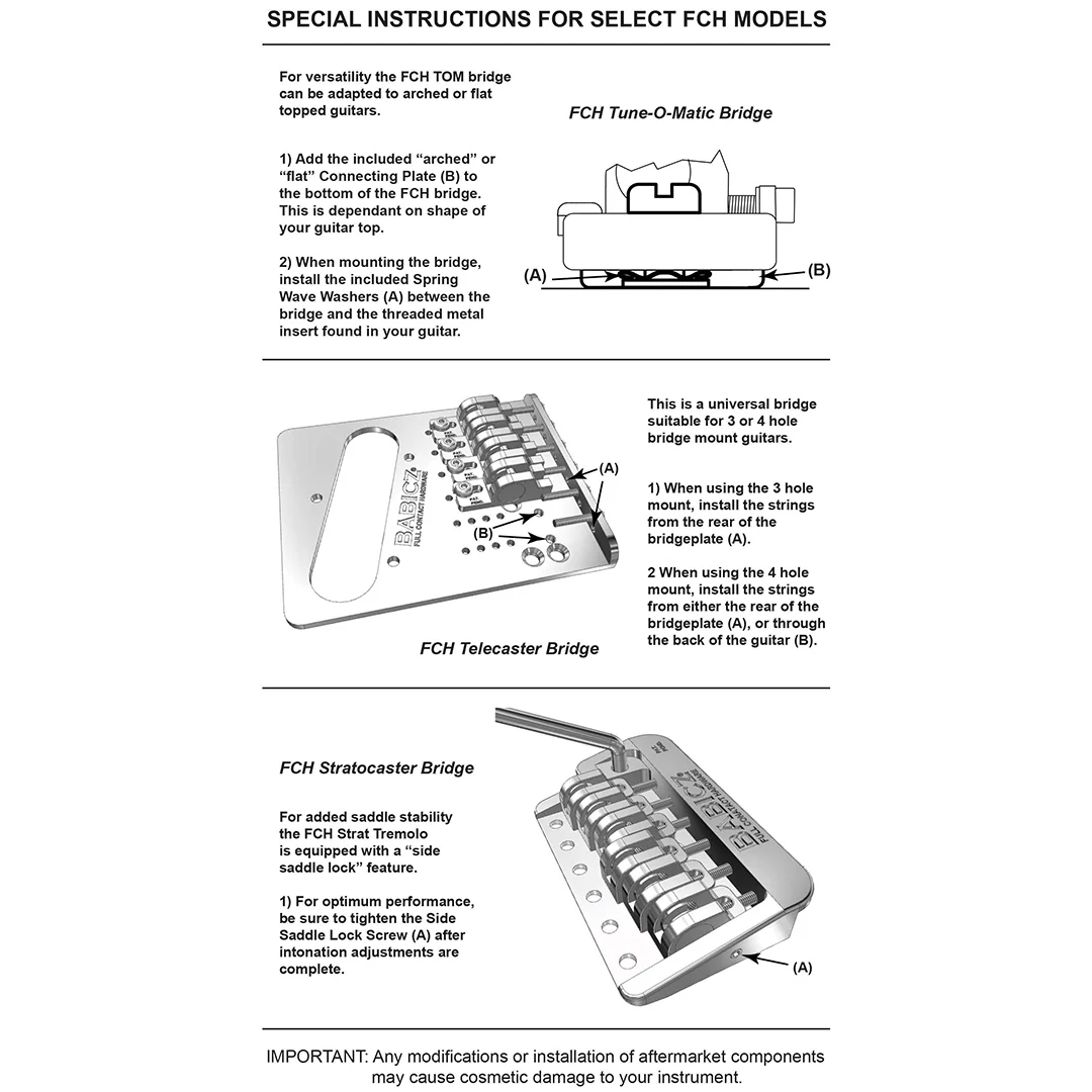 GB-3550-010 - Babicz Full Contact FCH TUNE-O-MATIC STYLE BRIDGE - Image 3