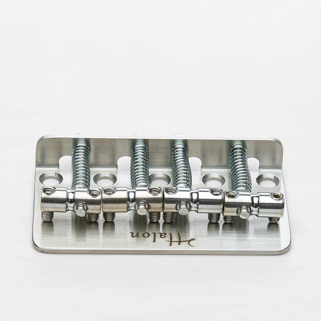 Halon - Full Steel 4 String Bass bridge - Stainless/Satin - Image 2