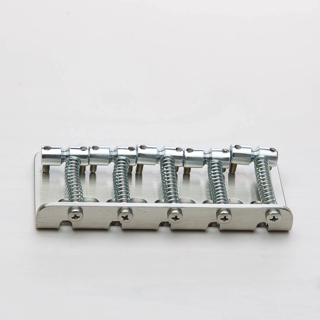 Halon - Full Steel 5 String Bass bridge - Stainless/Satin - Image 3
