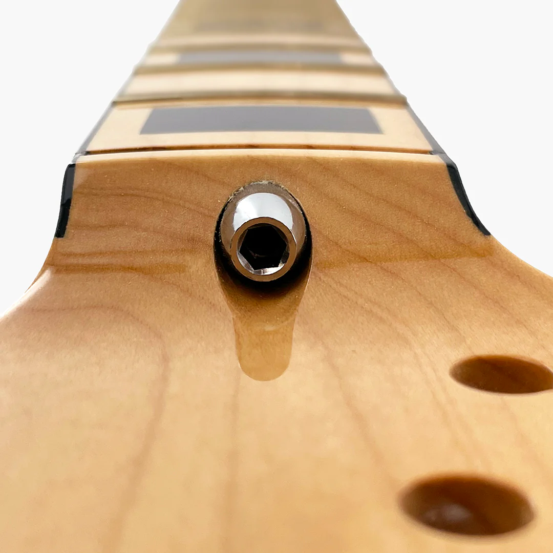 Allparts “Licensed by Fender®” JZMF-BB Replacement Neck for Jazzmaster® - Black Binding and Block Inlays - Image 5