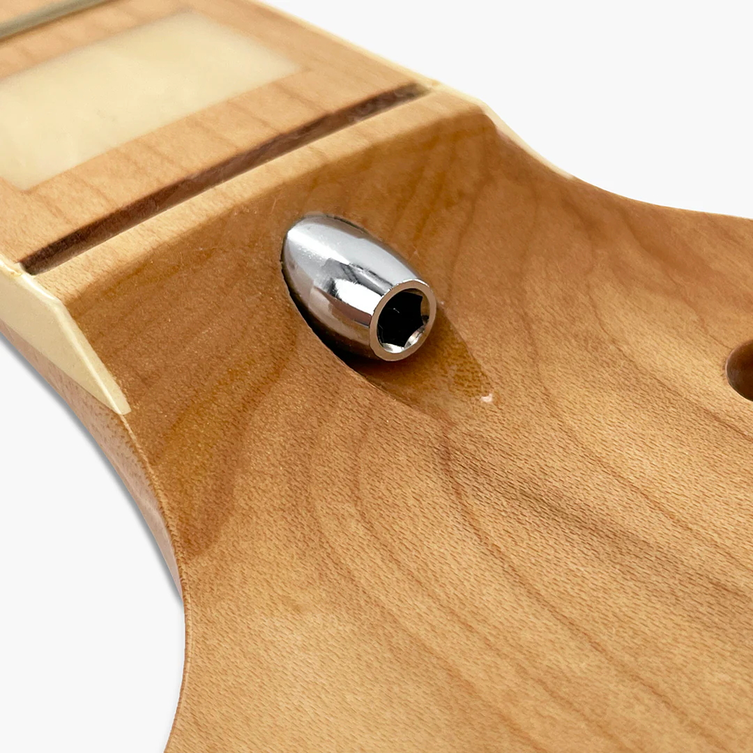 Allparts “Licensed by Fender®” JZMF-WBB Replacement Neck for Jazzmaster® - White Binding and Block Inlays - Image 4