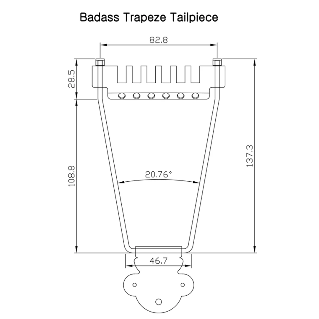 Leo Quan Badass FTT™ Fine Tuner Trapeze Tailpiece, Nickel - Image 16