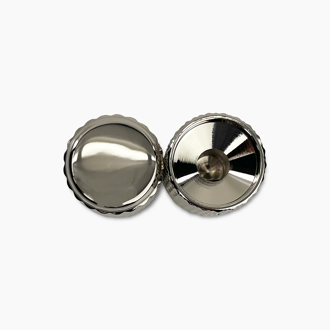 Allparts Heavy Knurl Metal Barrel Knobs (2 pcs) - Image 4