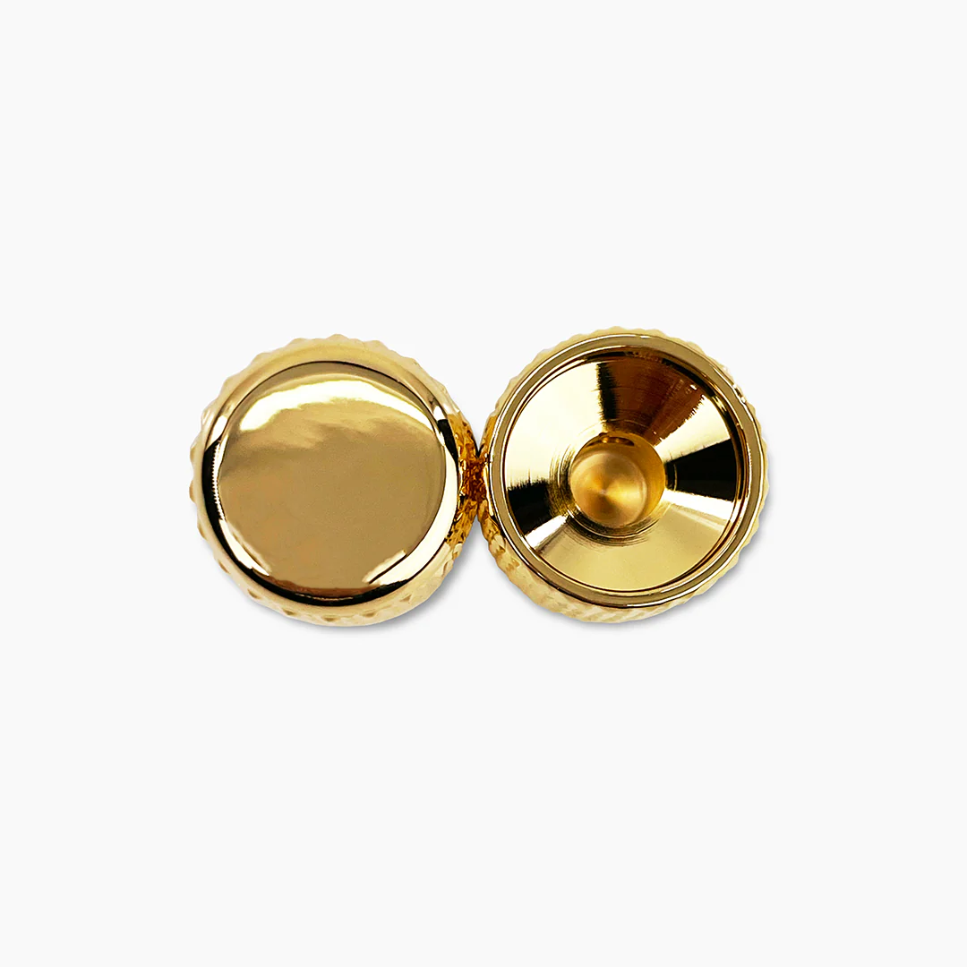 Allparts Heavy Knurl Metal Barrel Knobs (2 pcs) - Image 5