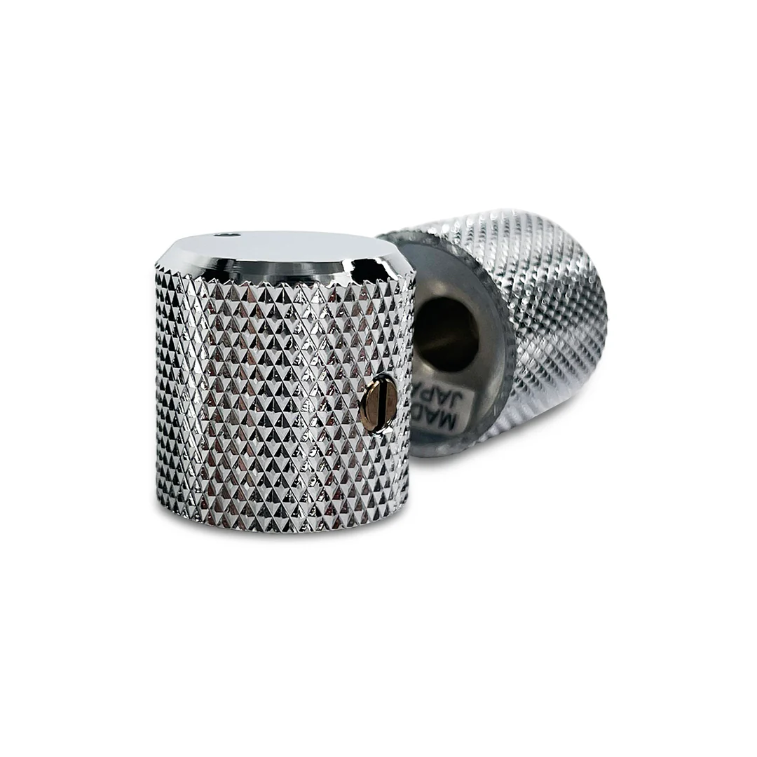 Allparts Metal Flat Top Knobs with Indicator (2 pcs) - Image 3