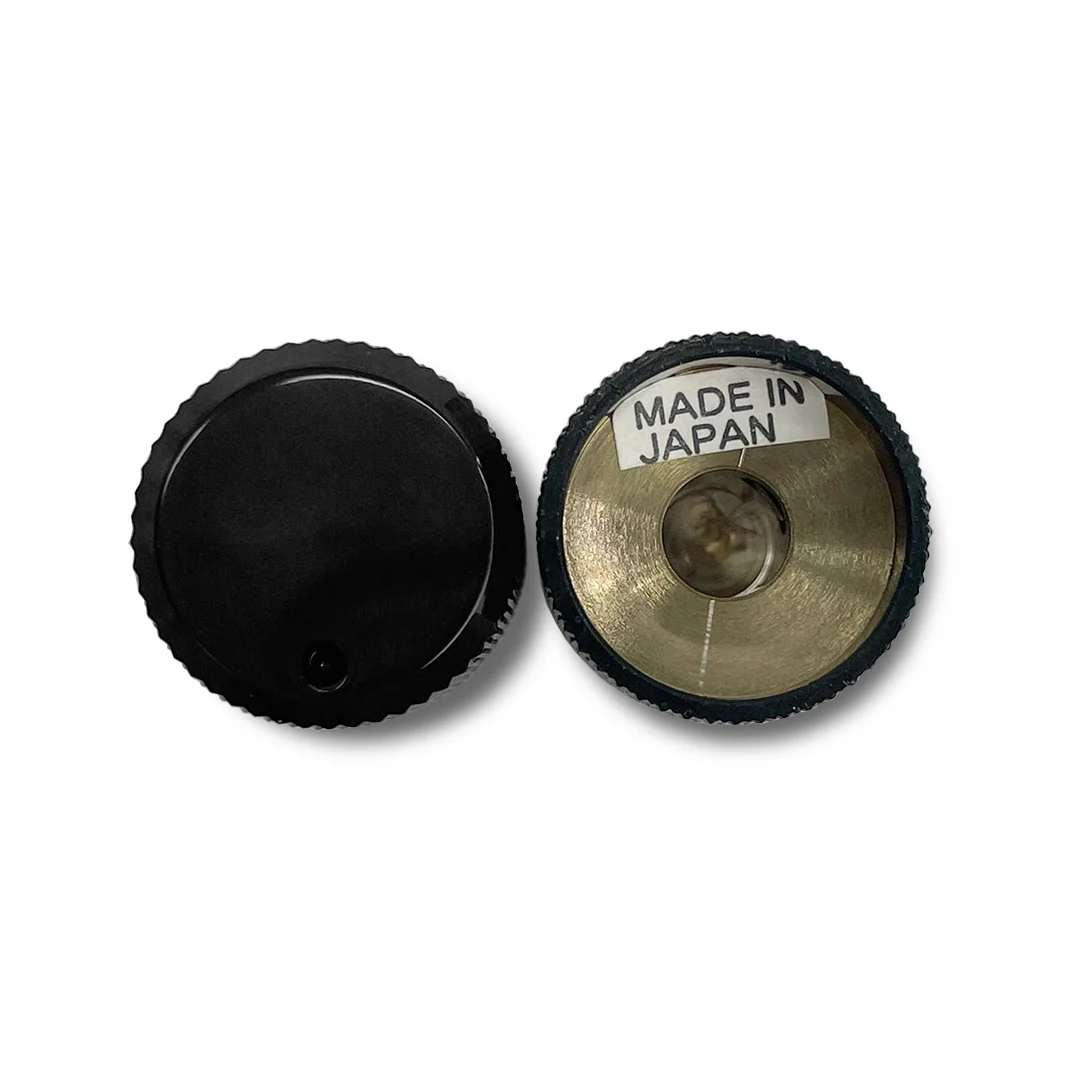 Allparts Metal Flat Top Knobs with Indicator (2 pcs) - Image 5