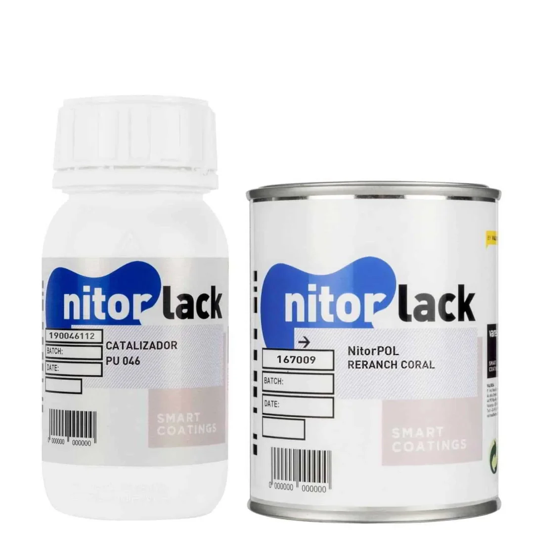 Nitorlack Polyurethane  Can Coral  Pink 500mL (includes catalyst)