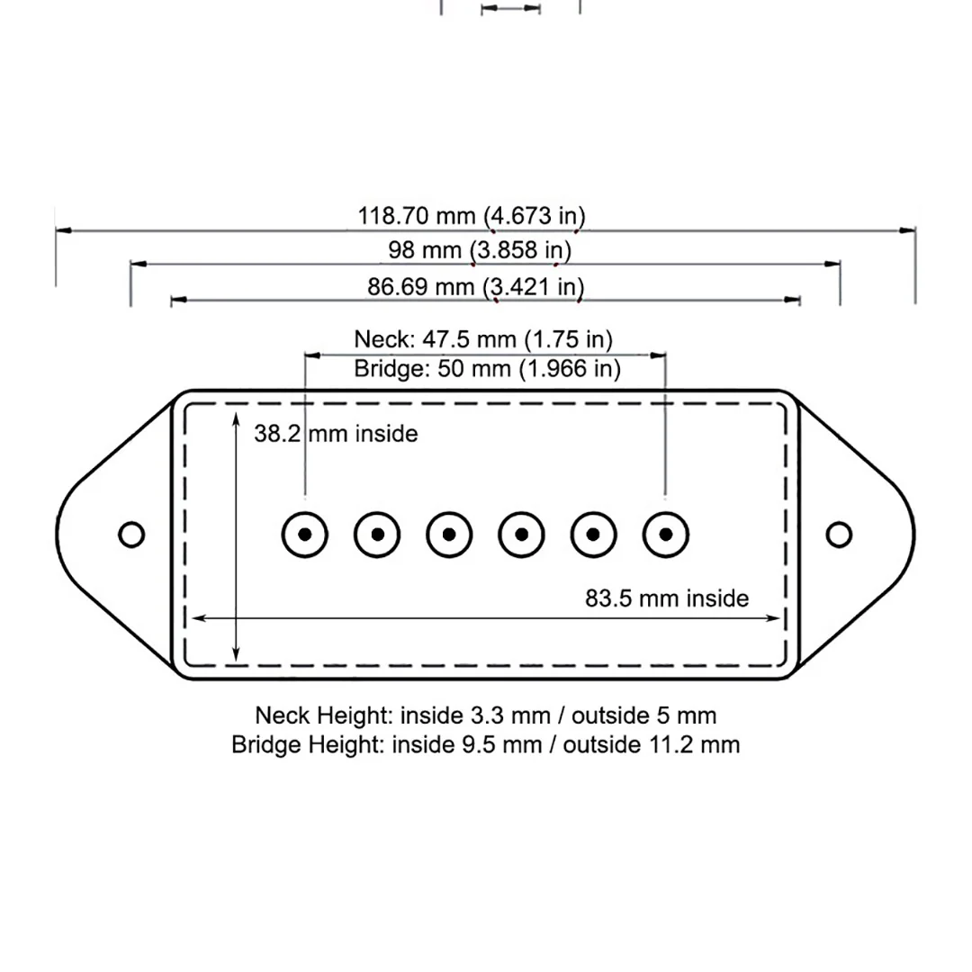 Allparts P-90 Pickup Cover Set (2 pcs) - Image 4
