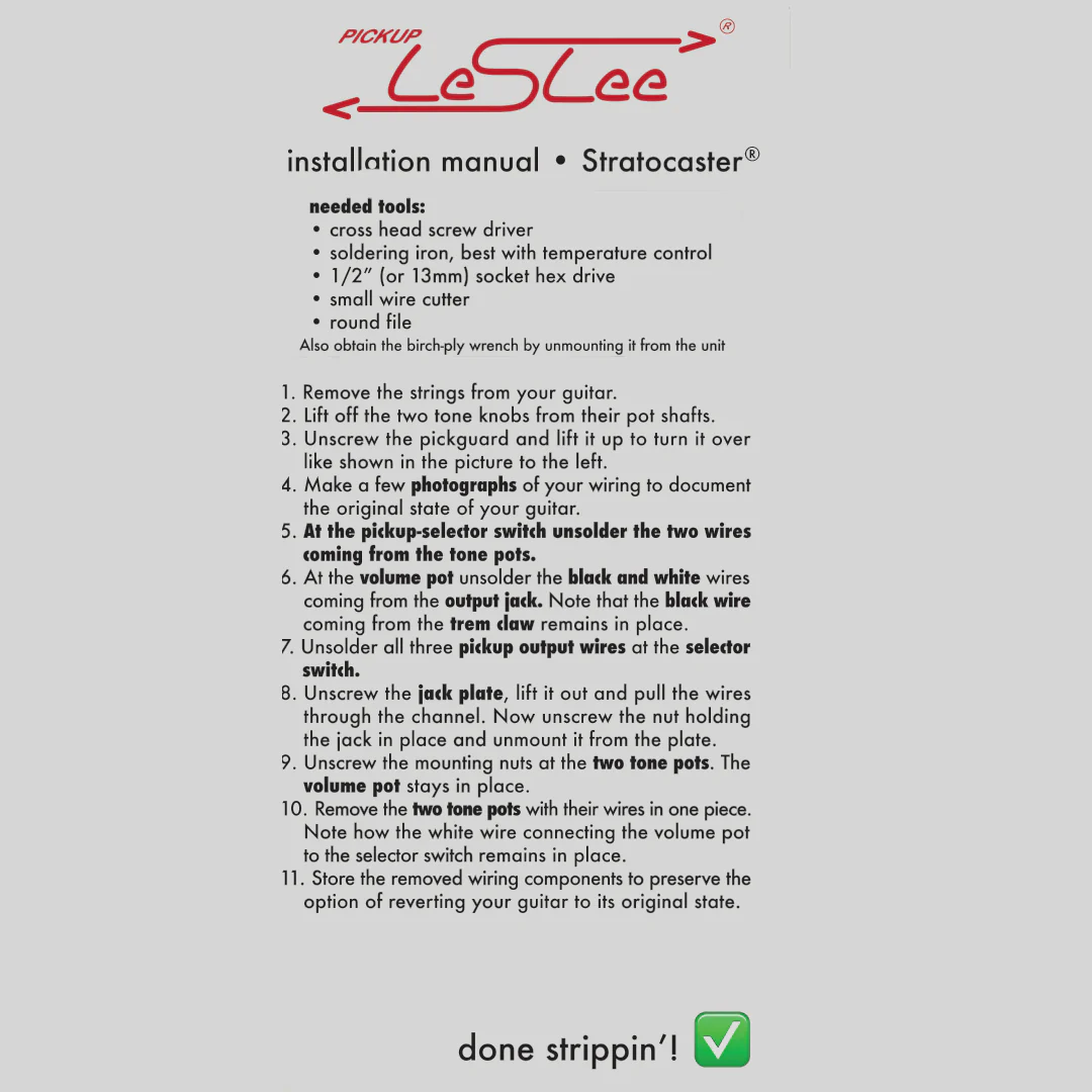 Pickup Leslee for Stratocaster - Image 9