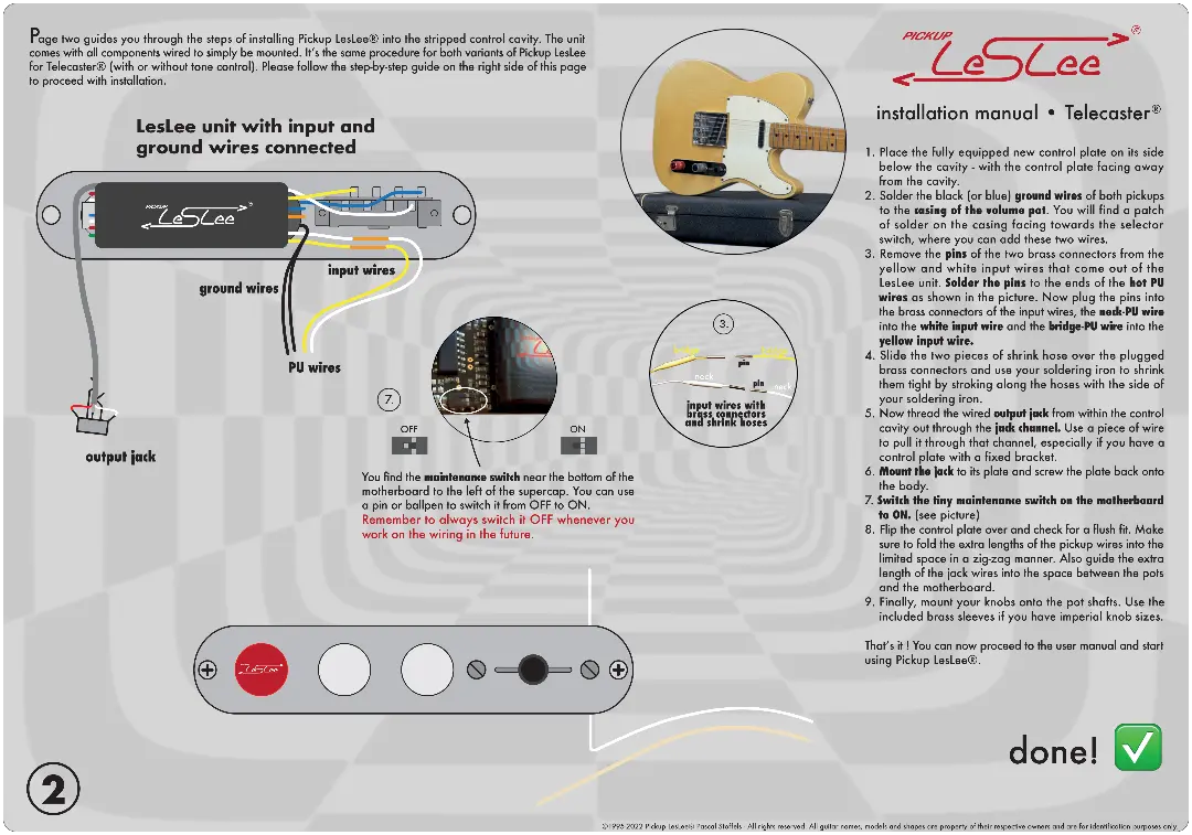 Pickup Leslee for Telecaster - Image 6