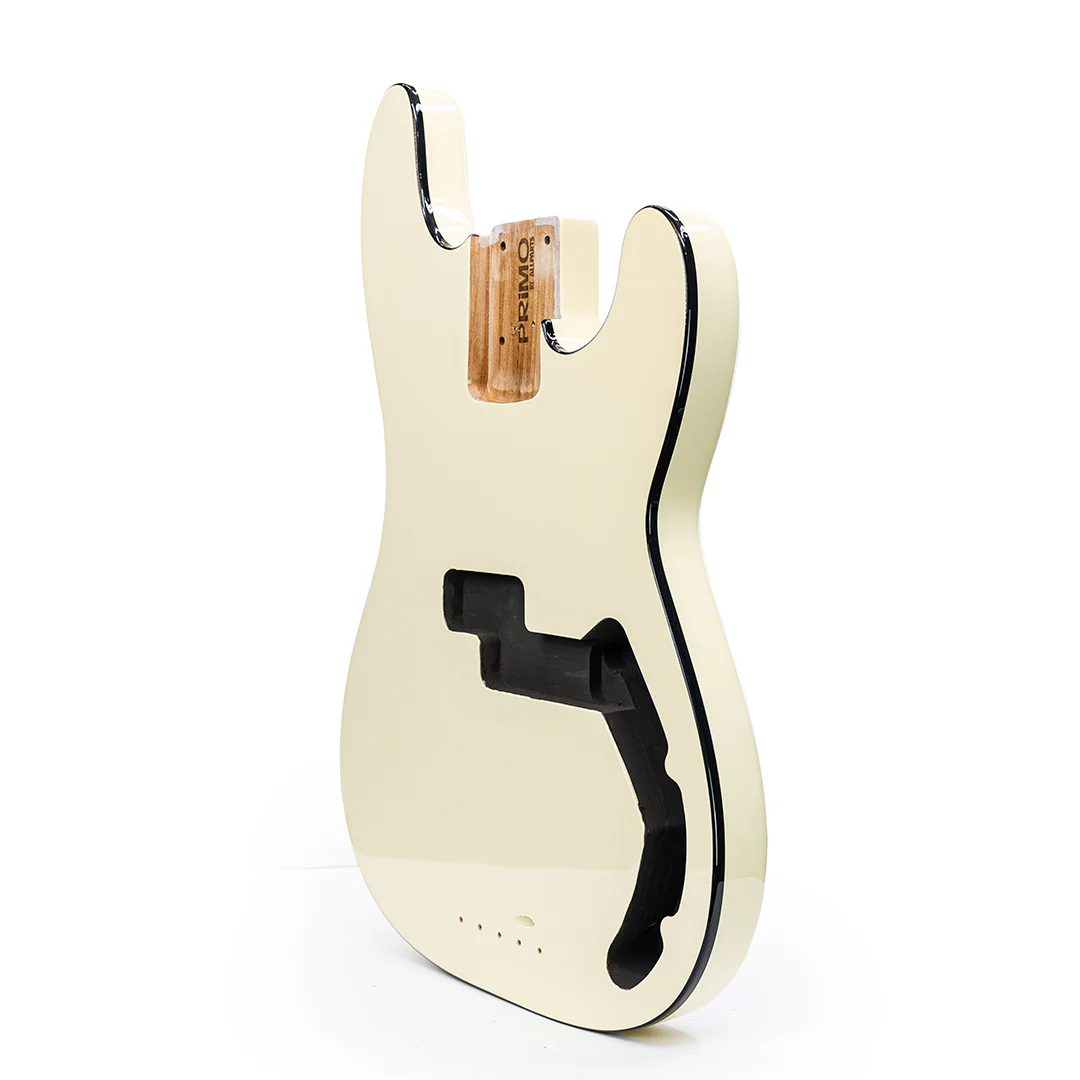 PRiMO Replacement Precision Bass Body - Alabaster w/ Black Binding - Image 3